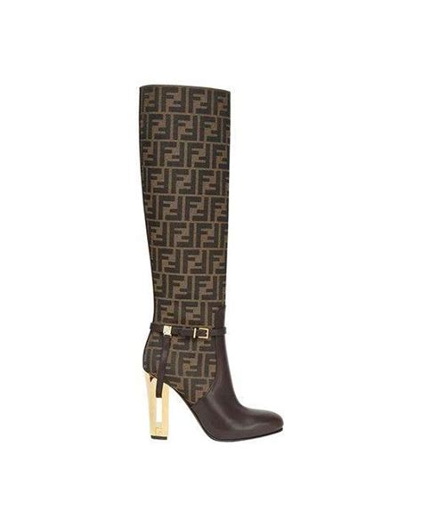 fendi ff motif cage detail boots|Fendi FF 105MM Leather Traced Heel Tall Boots .